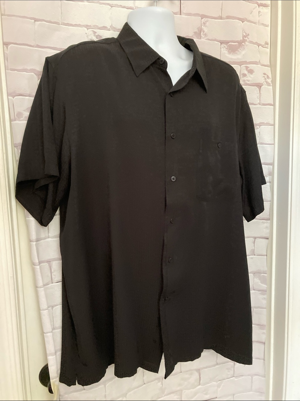 Men’s Haggar shirt sleve black shirt